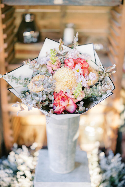 Mixed of Bright Flowers and Lush Foliage