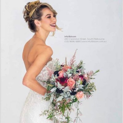beautiful bride holding a bouquet