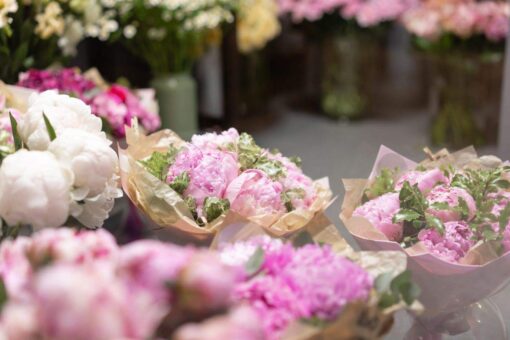 Bunch of flower bouquets in display for fitzroy flower delivery