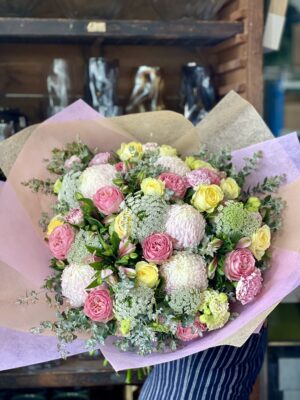 Bouquet of Roses with Fresh Seasonal Blooms