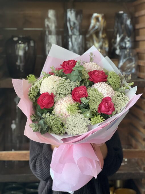 Bouquet of Roses with Fresh Seasonal Blooms