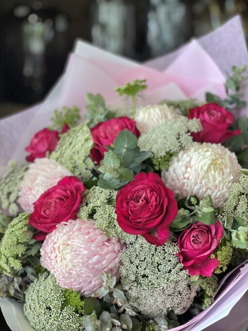 Closed Up Photo of A Roses and Disbuds Bouquet