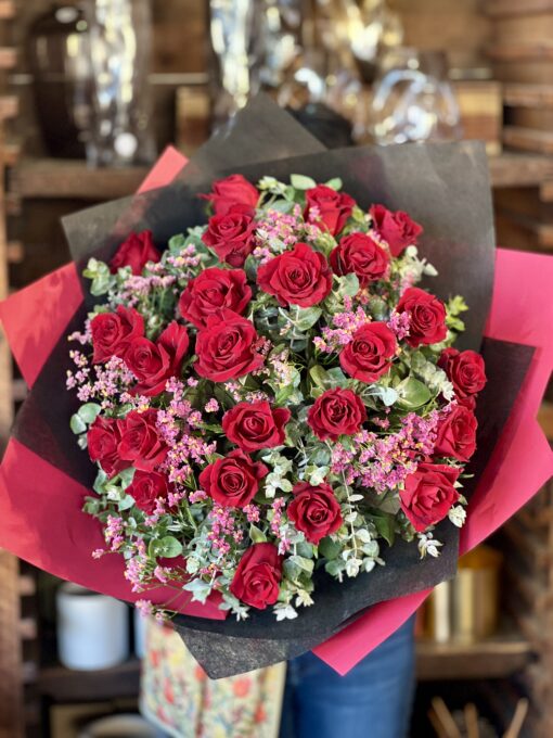 Bouquet of Two Dozen of Red Roses
